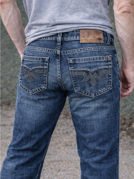 Buffalo David Bitton Other - Buffalo Jeans Kyle Straight Leg Blue Denim Men’s W31 Embroidered Back Pockets